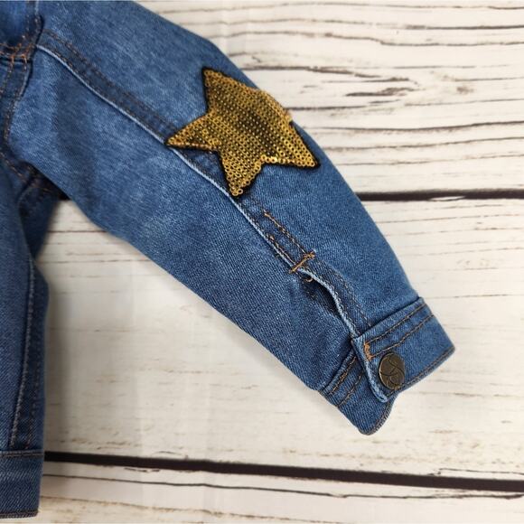 Jessica Simpson Baby Denim Stars Jacket Size 18m Fall Winter - Picture 5 of 9